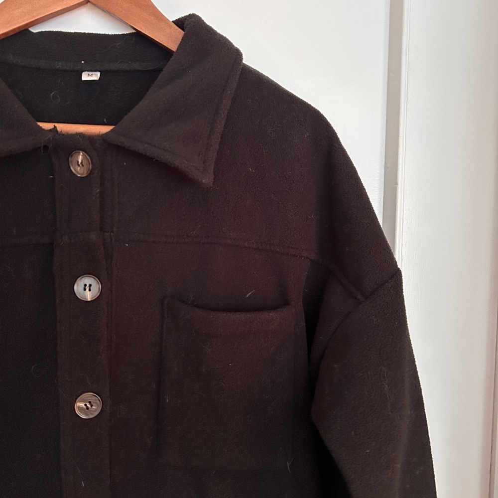 Black Fleece Jacket Size M - Picture 3 of 7